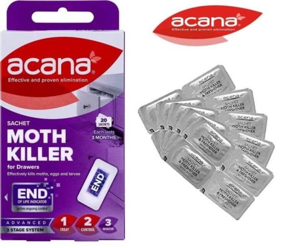 Acana Moth Killer Sachets - Protect Clothes, 20 Pack